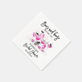 私がナプキンスをする前にブーズとブライダルシャワー スタンダードカクテルナプキン (角)