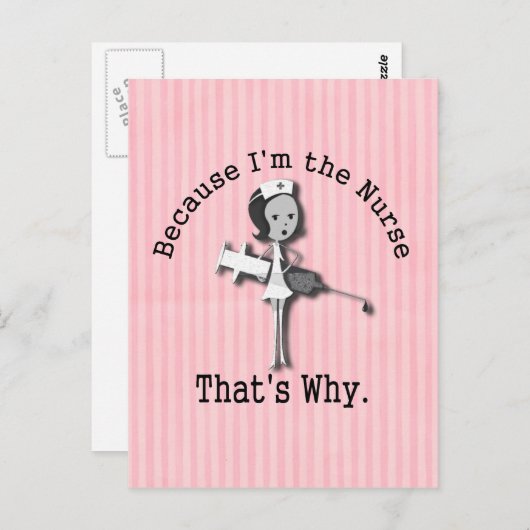 私がナースだからおもしろい ポストカード (正面/裏面)