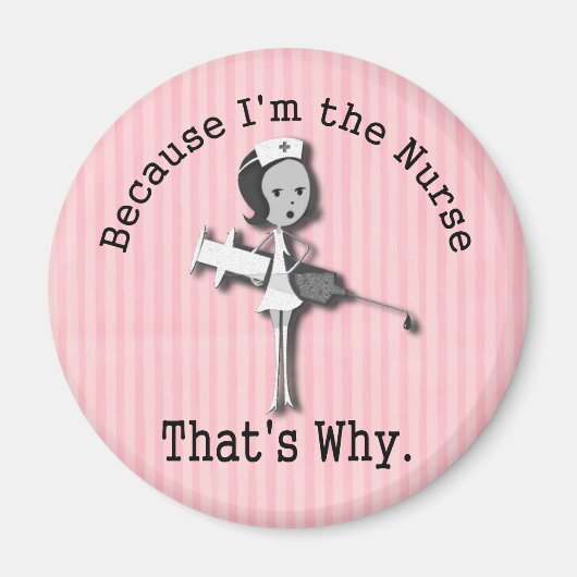 私がナースだからおもしろい マグネット (正面)