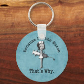 私がナースだから看護おもしろい キーホルダー (正面)