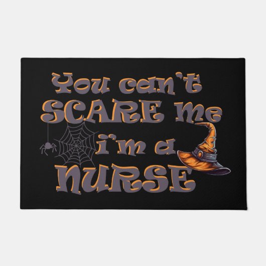 私がハロウィーンって怖がってはいけないナース ドアマット (正面)