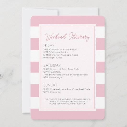 私がバチェロレッテ週末を迎えた夏 招待状 (裏面)