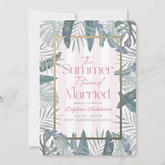 私がバチェロレッテ週末を迎えた夏 招待状 (正面)