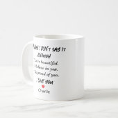 私がバレンタインデーを十分に言わなかったら コーヒーマグカップ (正面左)