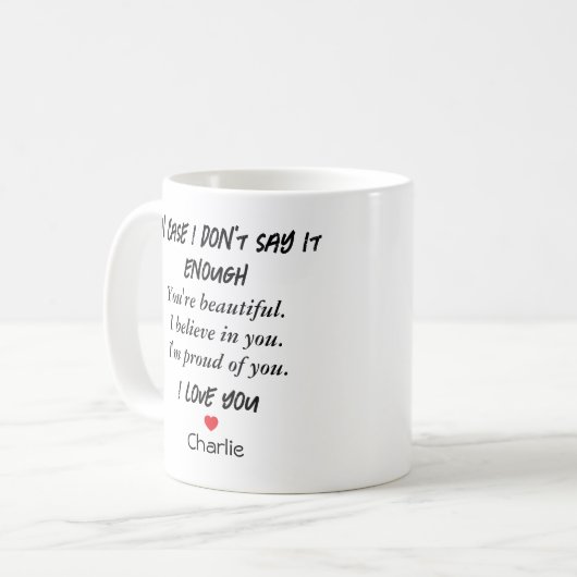 私がバレンタインデーを十分に言わなかったら コーヒーマグカップ (正面左)