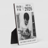 私がパパになったパーソナライズされた誕生 フォトプラーク (側面)