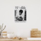 私がパパになったパーソナライズされた誕生 ポスター (キッチン)