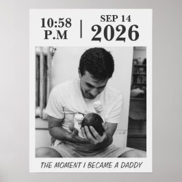 私がパパになったパーソナライズされた誕生 ポスター