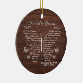 私がパーソナライズされたクリスマスの飾り付けの天国に座っている時 セラミックオーナメント (右)