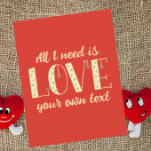 私がパーソナライズされた必要なのは可愛いバレンタインを愛することだけだ シーズンカード