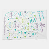 私がパーソナライズされた母を愛する理由 キッチンタオル (横)