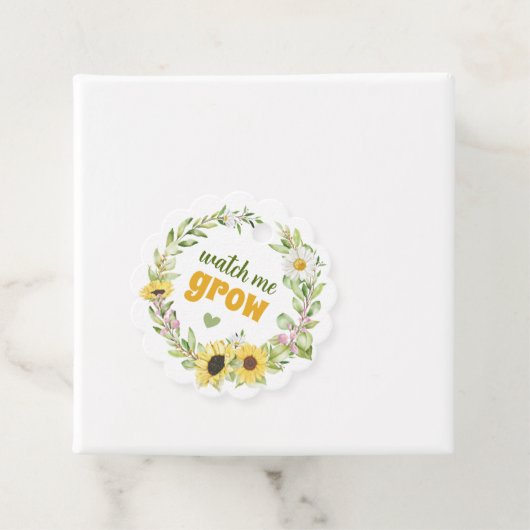 私がヒマワリの赤ちゃんシャワー植物ポット種子を成長するのを見る フェイバータグ (インサイチュ)