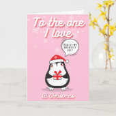 私がピンクのクリスマスを愛している人には カード (黄色い花)