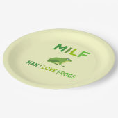 私がフロッグを愛するビーガン ペーパープレート (アングル)