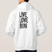 私がフード付きスウェットシャツ-薄い色できるのでI走られる パーカ (裏面)