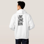 私がフード付きスウェットシャツ-薄い色できるのでI走られる パーカ (裏面フル)