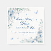 私がブライダルシャワーする前に何か青いエレガントもの スタンダードカクテルナプキン (正面)