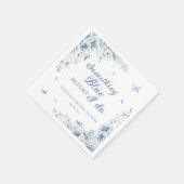 私がブライダルシャワーする前に何か青いエレガントもの スタンダードカクテルナプキン (角)