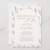 私がブライダルシャワーする前に何か青いエレガントもの 招待状 (正面)