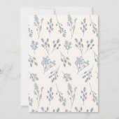 私がブライダルシャワーする前に何か青いエレガントもの 招待状 (裏面)