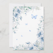 私がブライダルシャワーする前に何か青いエレガントもの 招待状 (裏面)