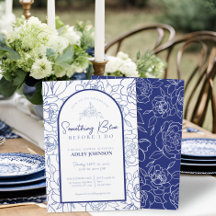 私がブライダルシャワーする前に何か青いエレガントもの