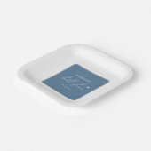 私がブライダルシャワーする前に何か青いスタイリッシュもの ペーパープレート (傾斜あり)