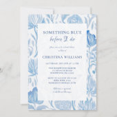 私がブライダルシャワーする前に何か青いフランスのもの 招待状 (正面)