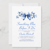 私がブライダルシャワーする前に何か青いフランスのもの 招待状 (正面)
