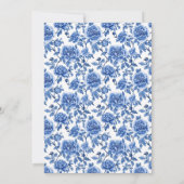 私がブライダルシャワーする前に何か青いフランスのもの 招待状 (裏面)