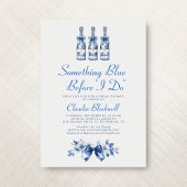 私がブライダルシャワーする前に何か青いフランスのもの 招待状