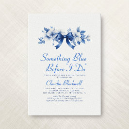 私がブライダルシャワーする前に何か青いフランスのもの 招待状