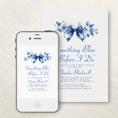 私がブライダルシャワーする前に何か青いフランスのもの 招待状