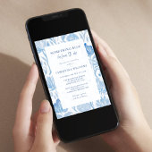 私がブライダルシャワーする前に何か青いフランスのもの 招待状