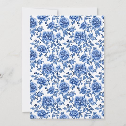 私がブライダルシャワーする前に何か青いフランスのもの 招待状 (裏面)