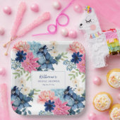 私がブライダルシャワーする前に何か青 ペーパープレート (パーティー)