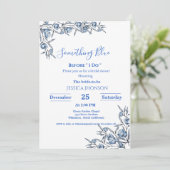 私がブライダルシャワーする前に何か青 招待状 (スタンド正面)