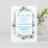 私がブライダルシャワーする前に何か青 招待状 (スタンド正面)