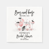 私がブライダルシャワーする前に酒と酒 スタンダードカクテルナプキン (正面)