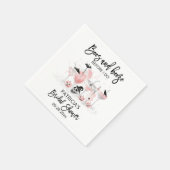 私がブライダルシャワーする前に酒と酒 スタンダードカクテルナプキン (角)