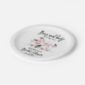 私がブライダルシャワーする前に酒と酒 ペーパープレート (アングル)