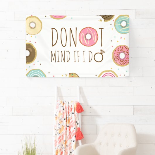 私がブライダルシャワーの旗の印をすればドーナツ心 横断幕 (インサイチュ)