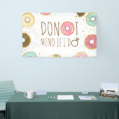 私がブライダルシャワーの旗の印をすればドーナツ心 横断幕 (トレードショー)