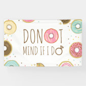 私がブライダルシャワーの旗の印をすればドーナツ心 横断幕 (横)