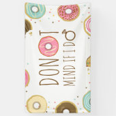 私がブライダルシャワーの旗の印をすればドーナツ心 横断幕 (縦)