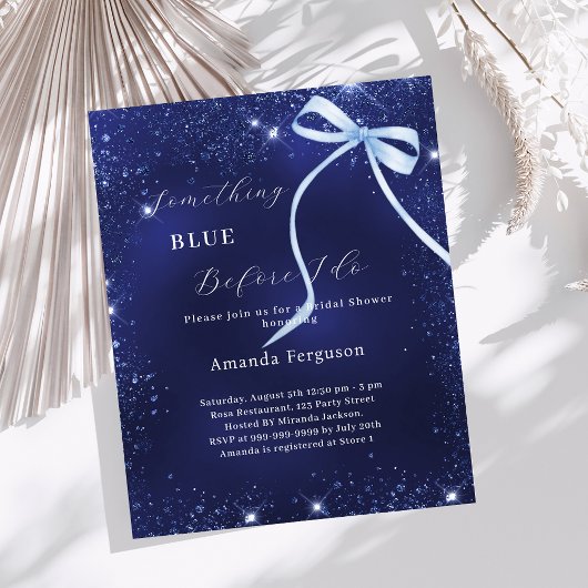 私がブライダルシャワーを弓をする前に何か青い