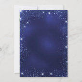 私がブライダルシャワーを弓をする前に何か青い 招待状 (裏面)