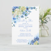 私がブライダルシャワーフローラする前に何か青 招待状 (スタンド正面)