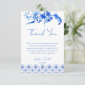 私がブライダルシャワーヴィンテージする前に何か青 サンキューカード (スタンド正面)