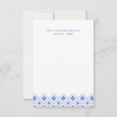私がブライダルシャワーヴィンテージする前に何か青 サンキューカード (裏面)